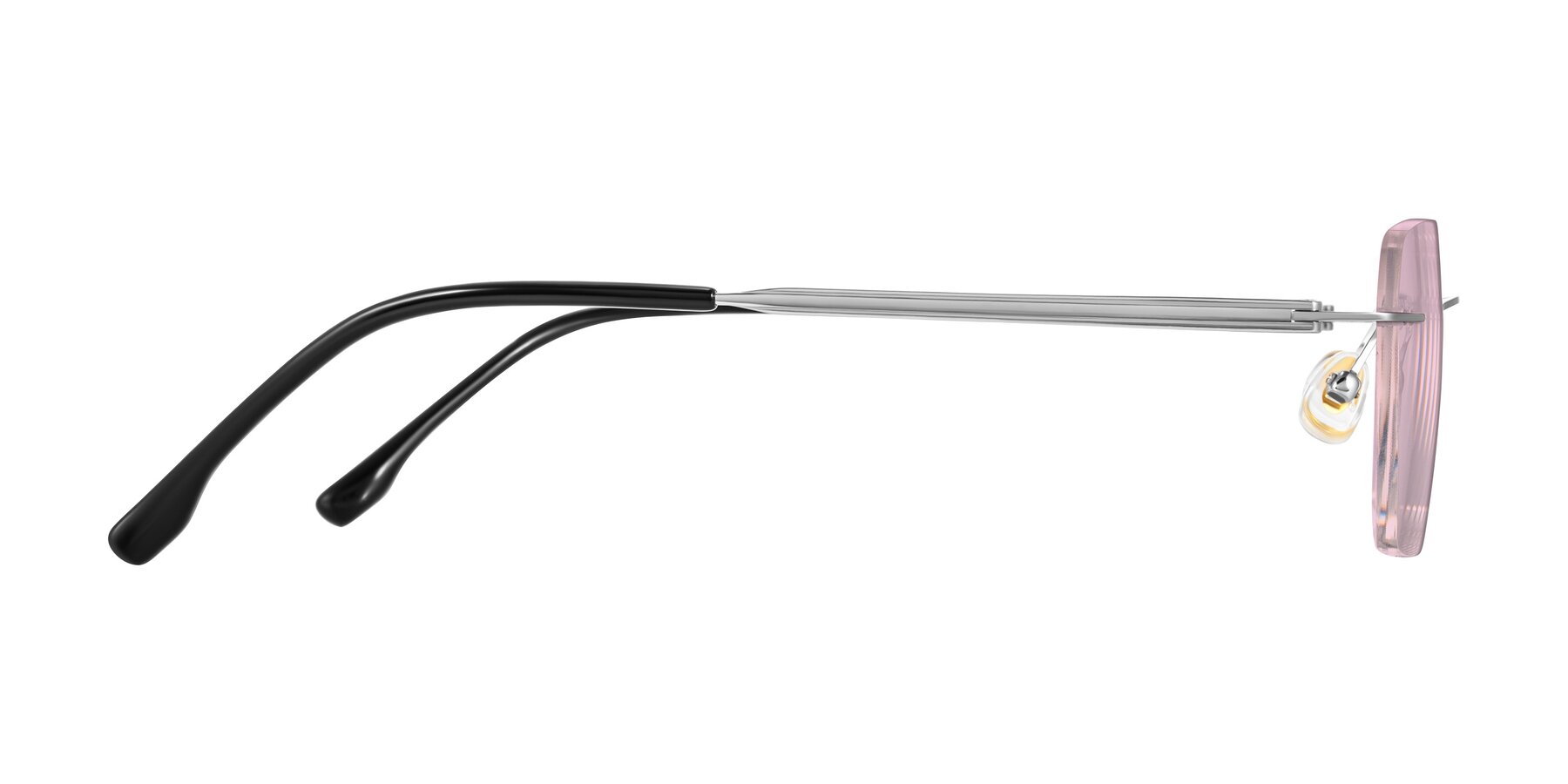 Side of Airflow in Silver with Light Pink Tinted Lenses