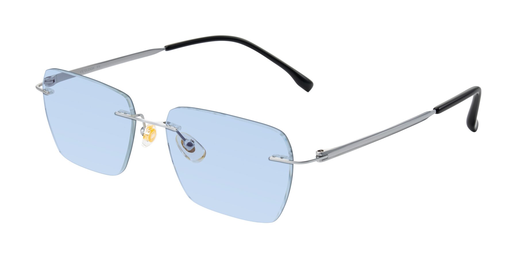 Angle of Airflow in Silver with Light Blue Tinted Lenses