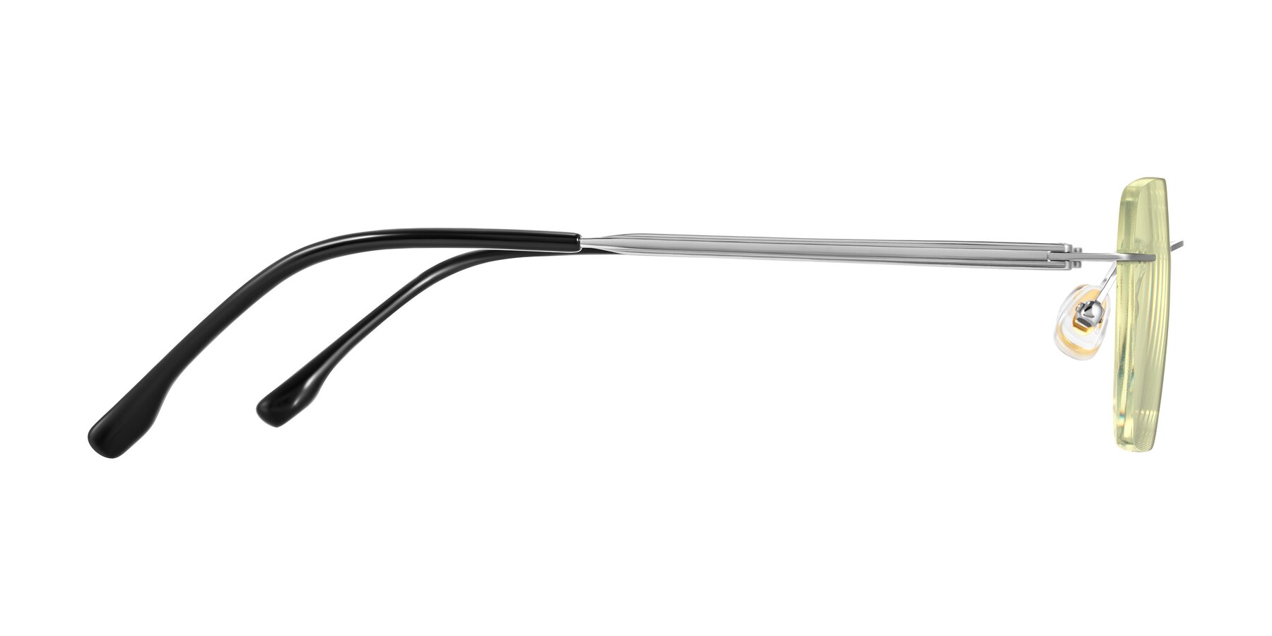Side of Airflow in Silver with Light Yellow Tinted Lenses