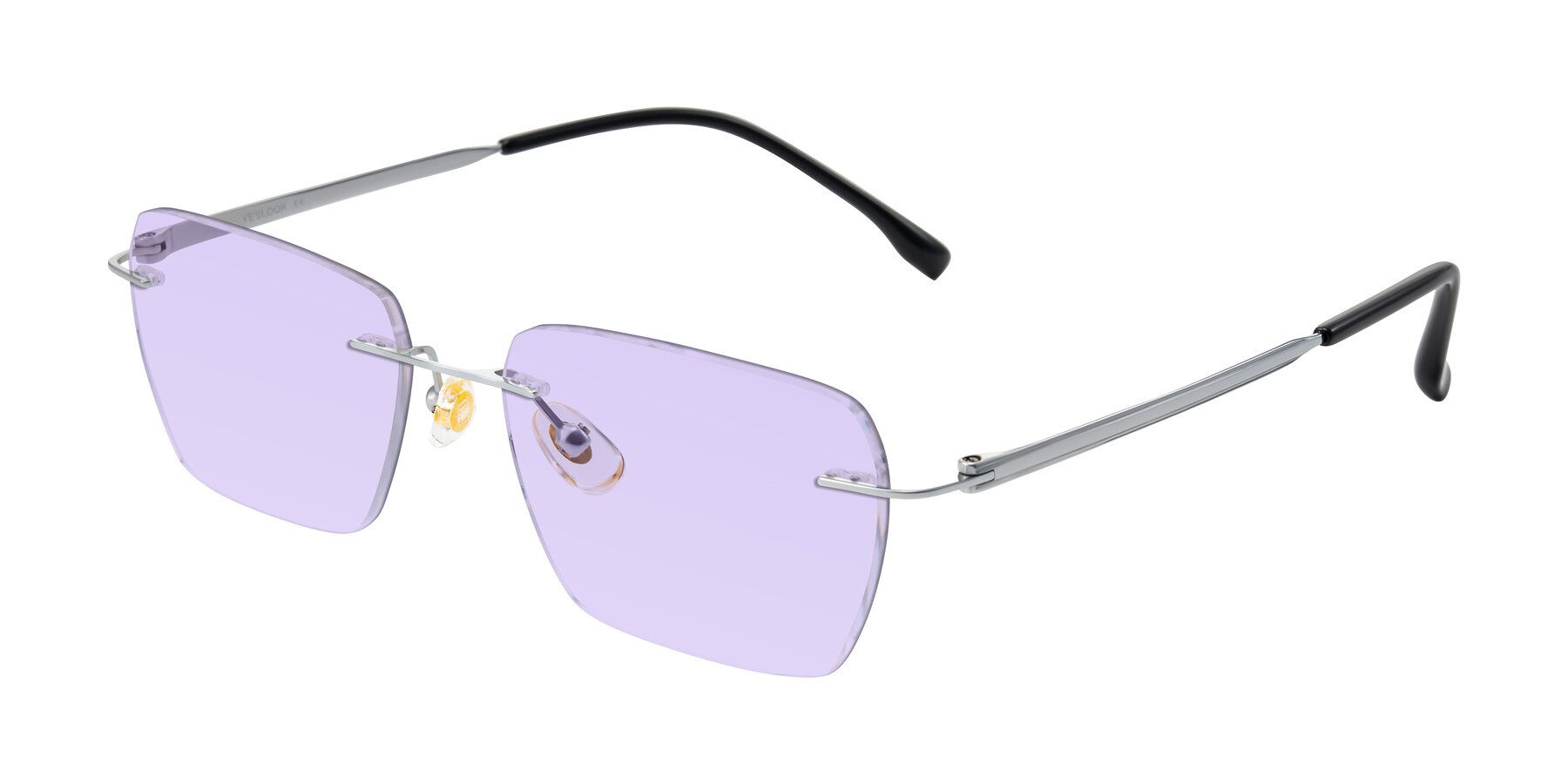 Angle of Airflow in Silver with Light Purple Tinted Lenses