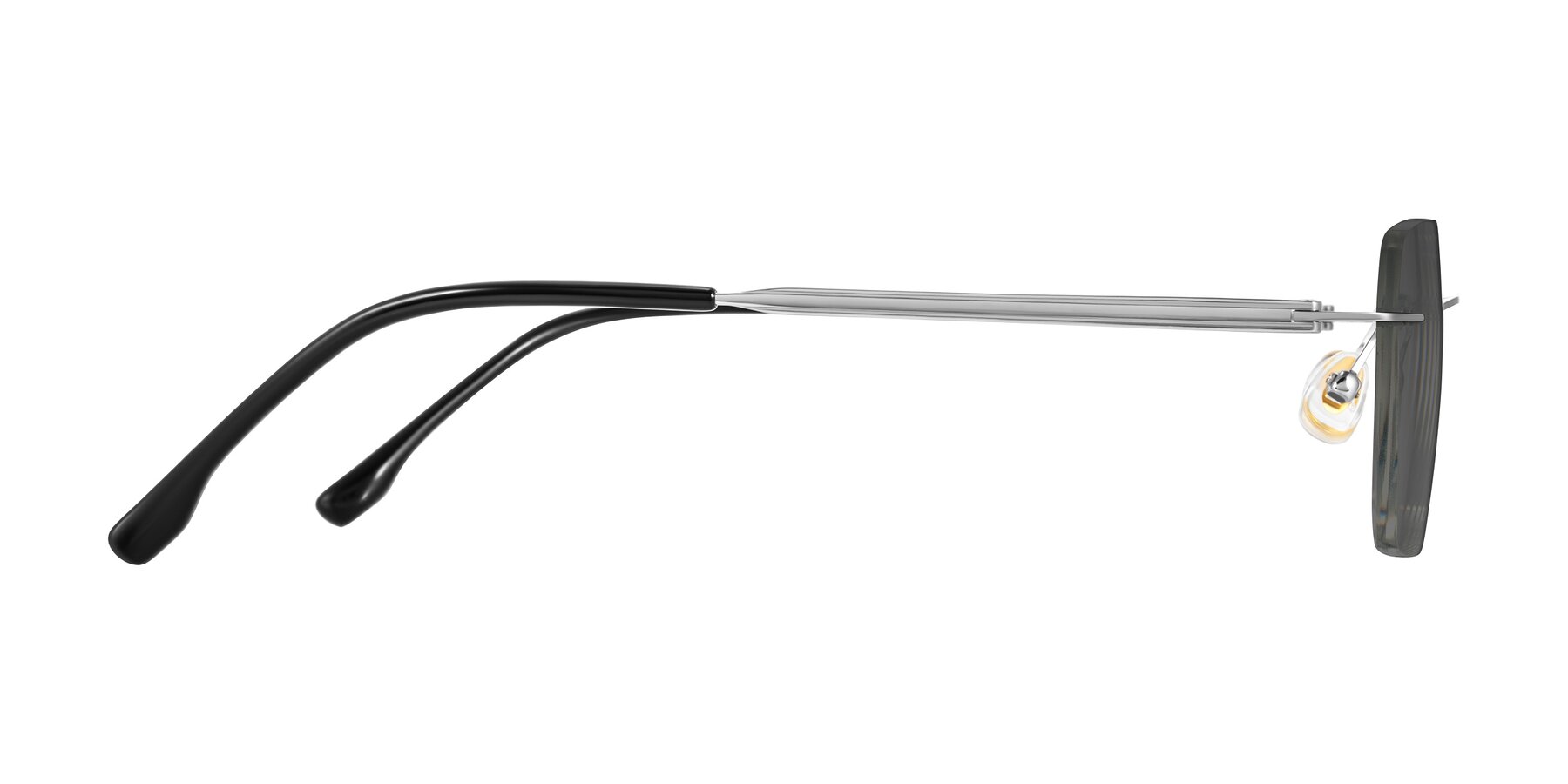 Side of Airflow in Silver with Medium Gray Tinted Lenses
