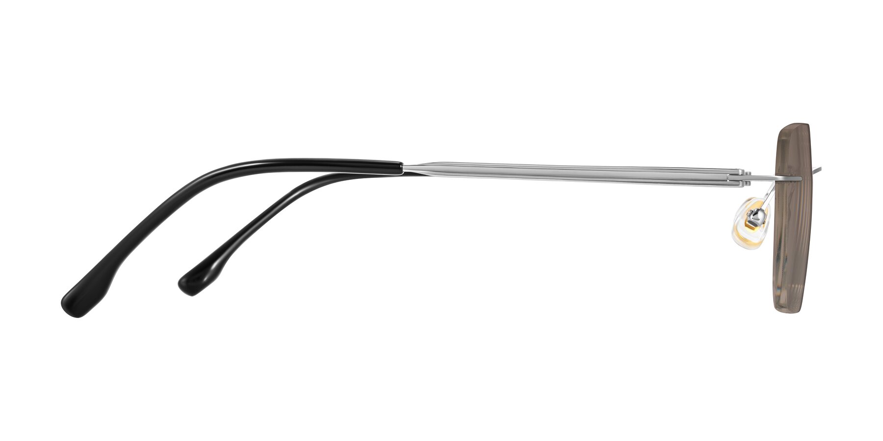 Side of Airflow in Silver with Medium Brown Tinted Lenses