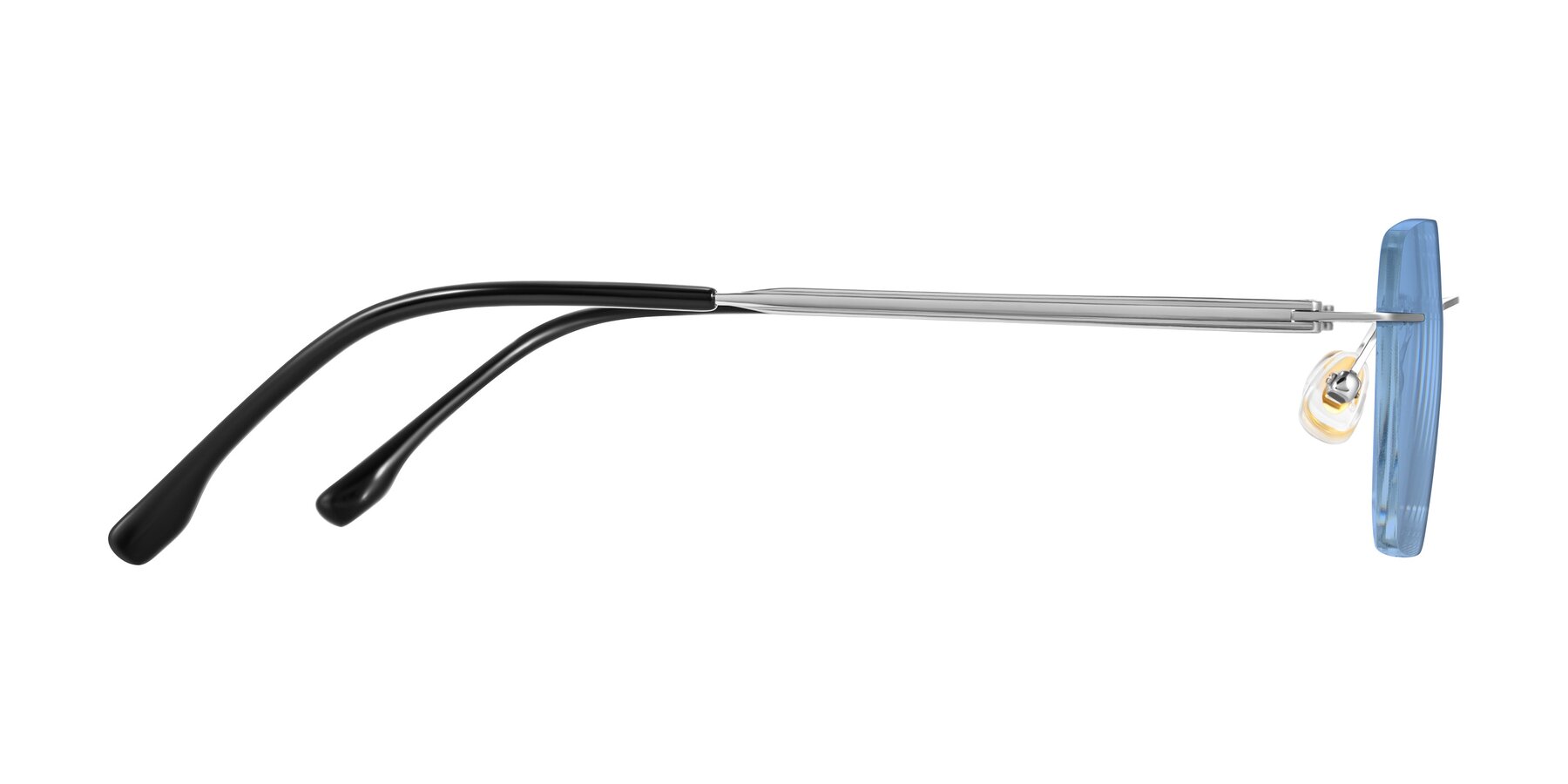 Side of Airflow in Silver with Medium Blue Tinted Lenses