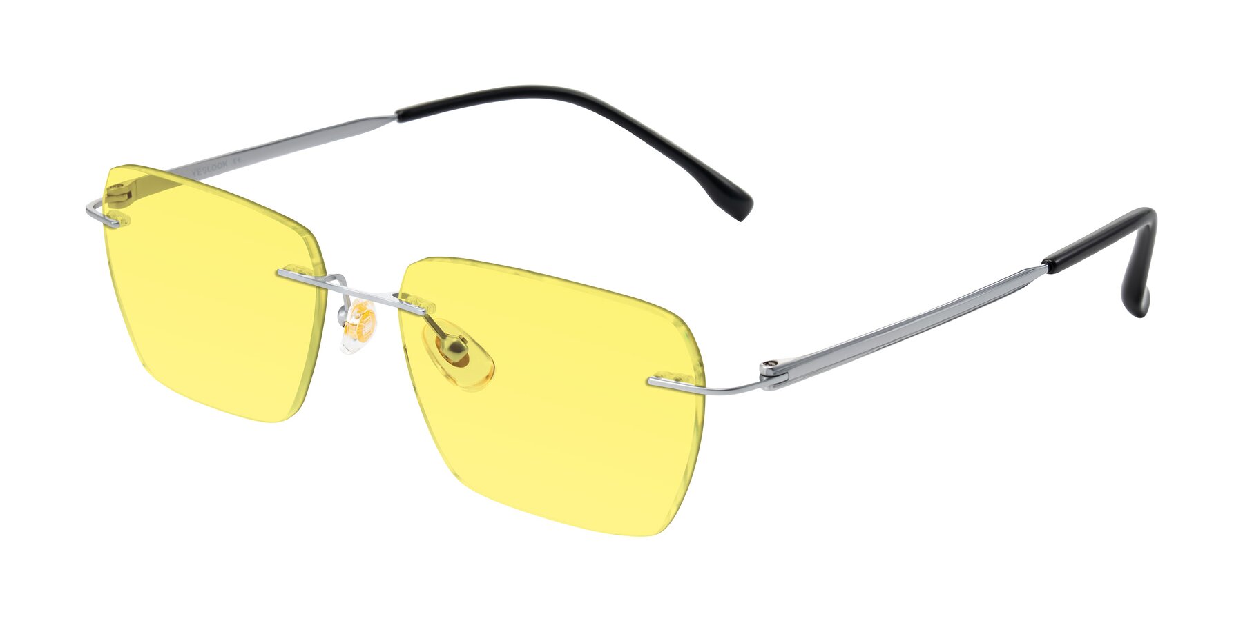 Angle of Airflow in Silver with Medium Yellow Tinted Lenses