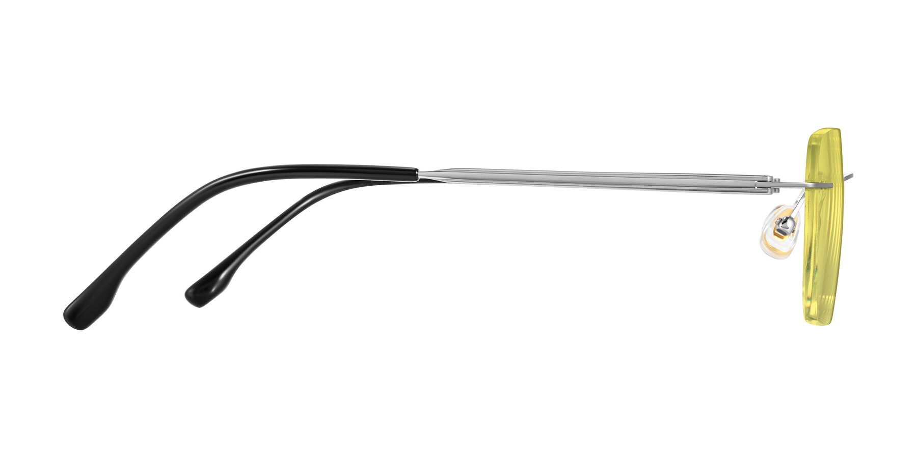 Side of Airflow in Silver with Medium Yellow Tinted Lenses