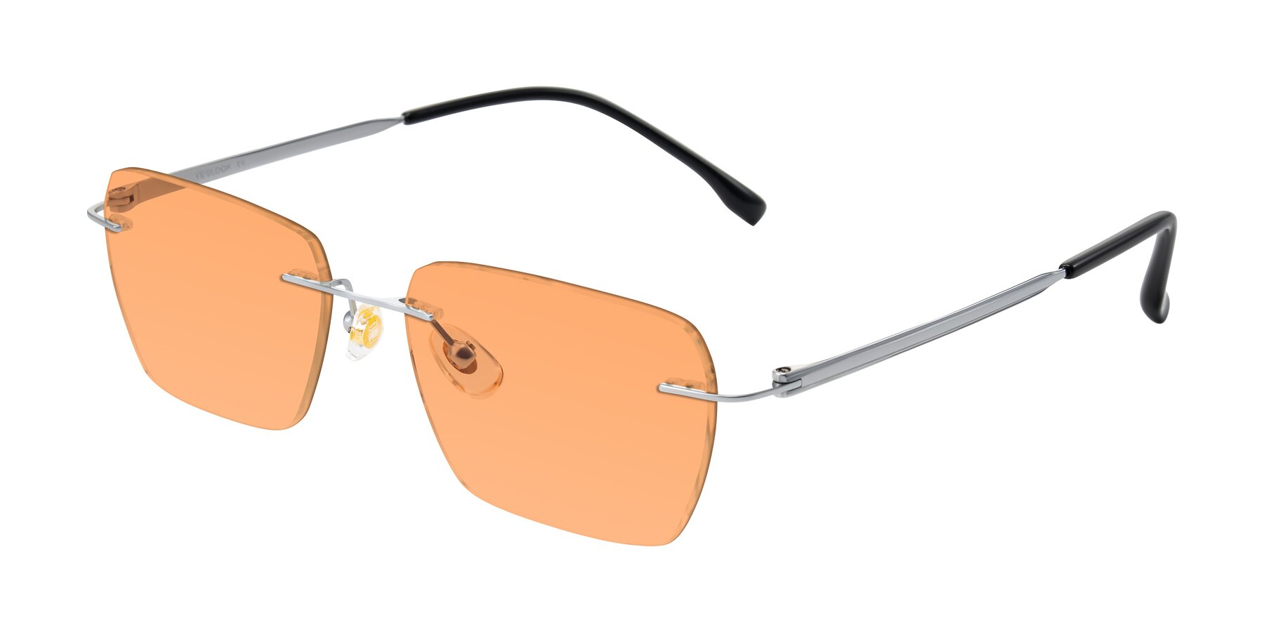 Angle of Airflow in Silver with Medium Orange Tinted Lenses