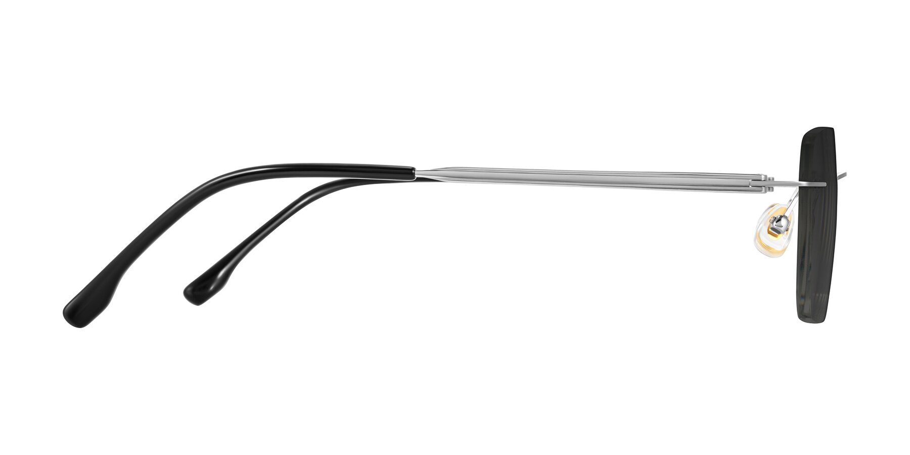 Side of Airflow in Silver with Gray Tinted Lenses