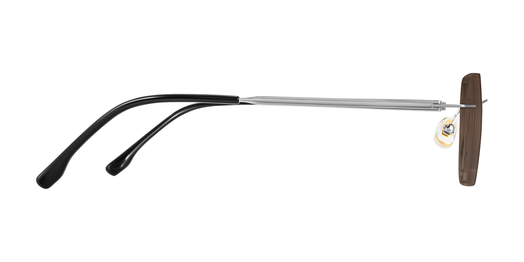 Side of Airflow in Silver with Brown Tinted Lenses