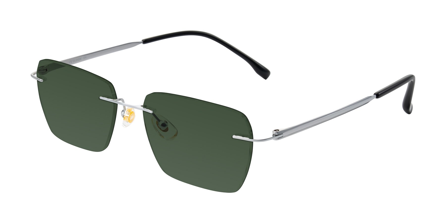 Angle of Airflow in Silver with Green Tinted Lenses