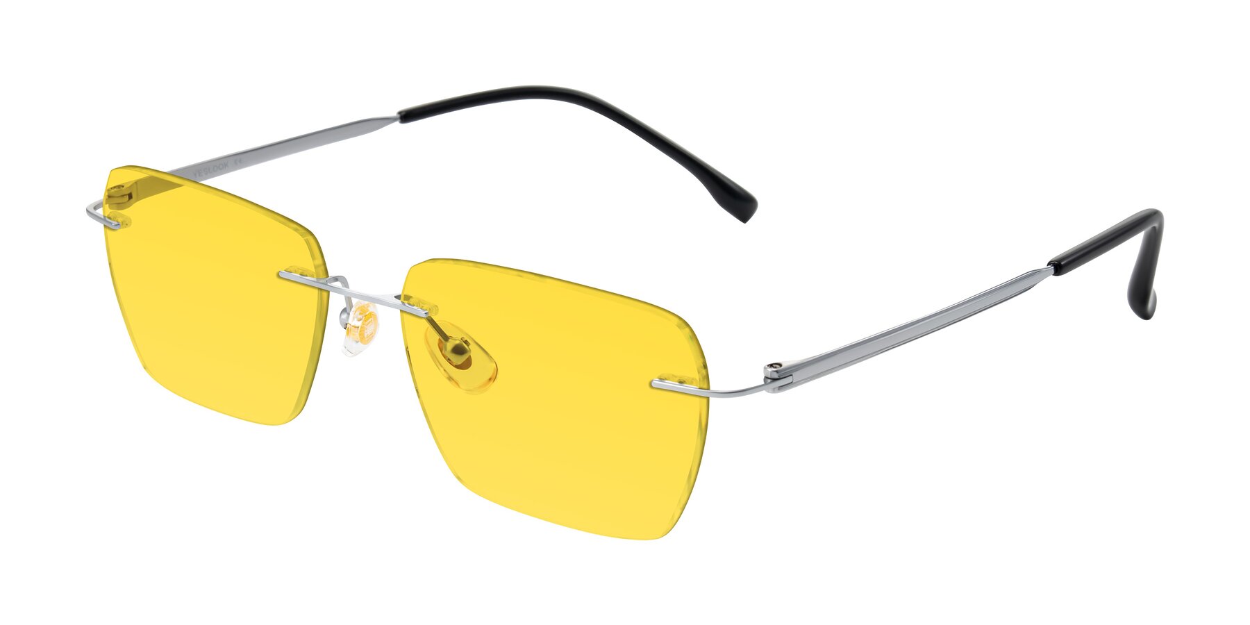 Angle of Airflow in Silver with Yellow Tinted Lenses