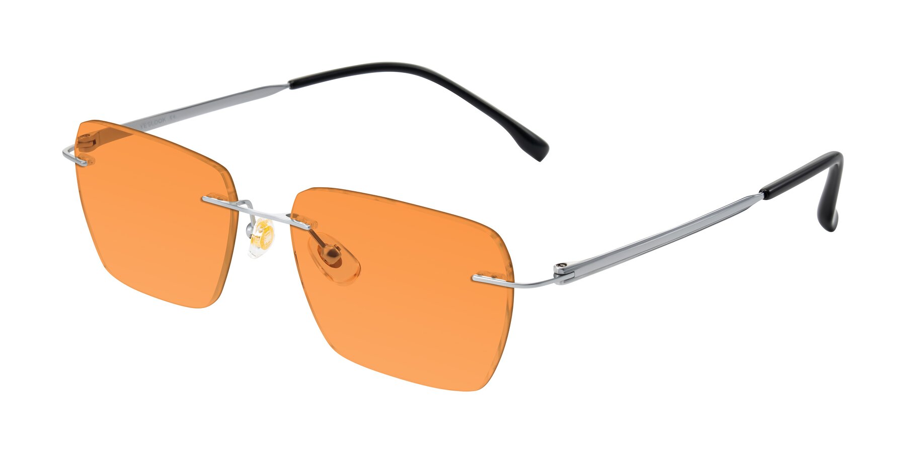 Angle of Airflow in Silver with Orange Tinted Lenses