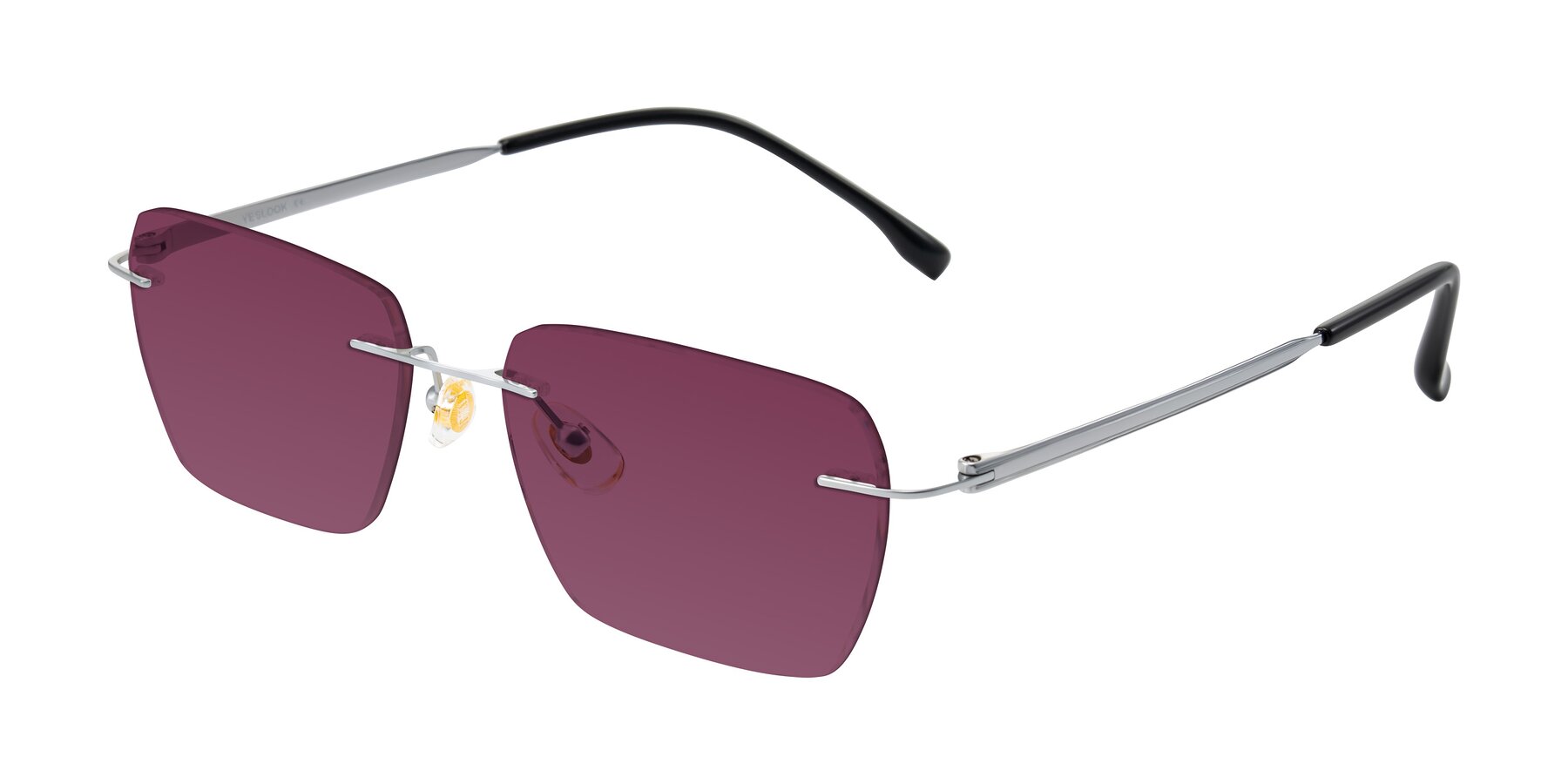 Angle of Airflow in Silver with Wine Tinted Lenses