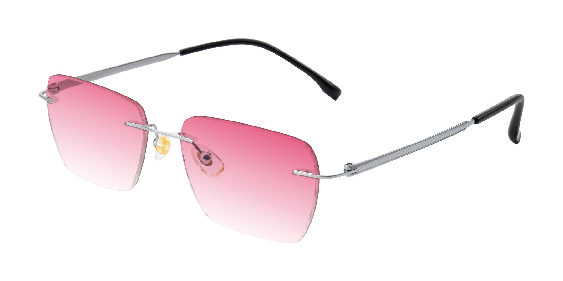 Angle of Airflow in Silver with Pink Gradient Lenses