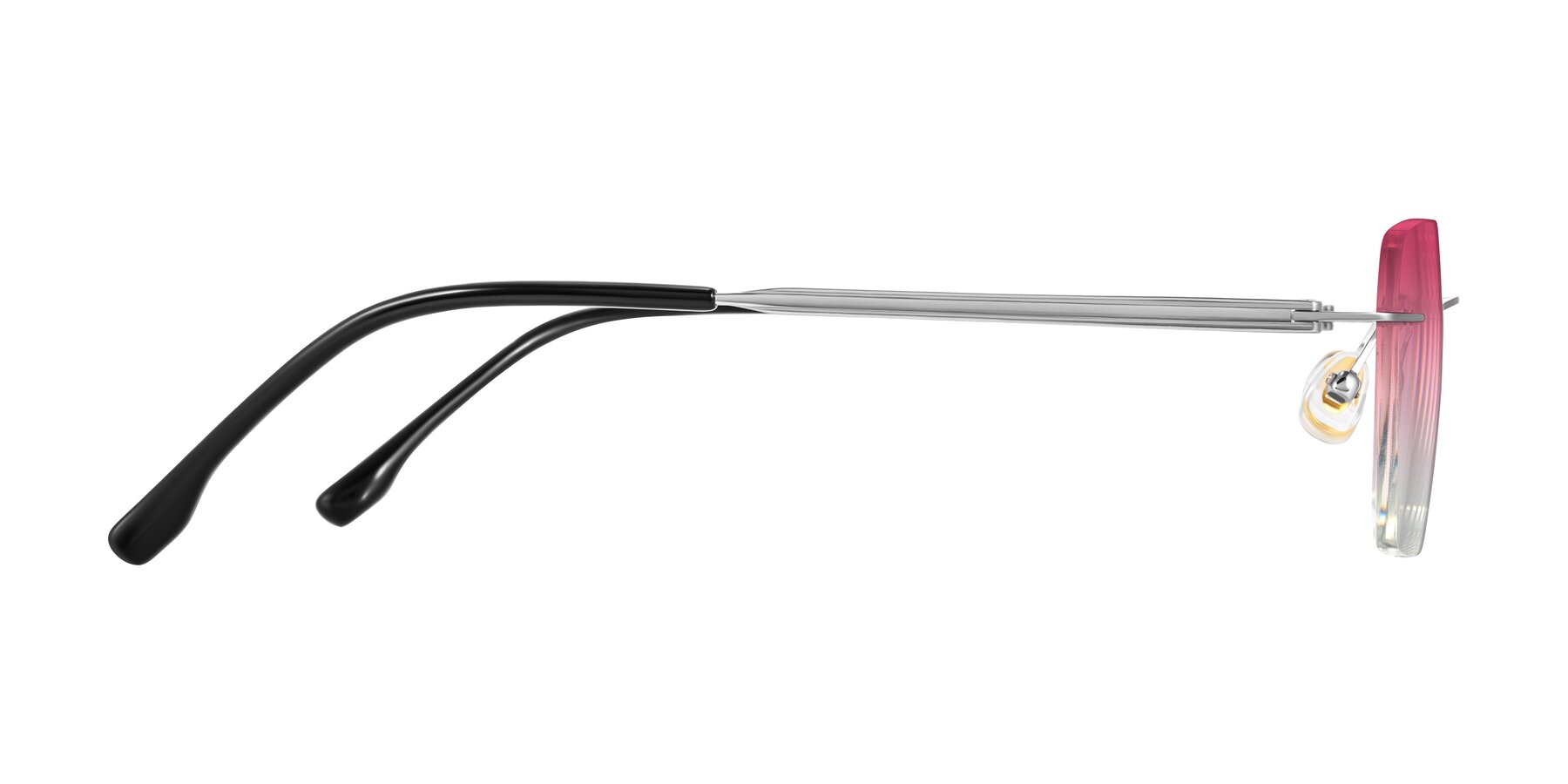 Side of Airflow in Silver with Pink Gradient Lenses