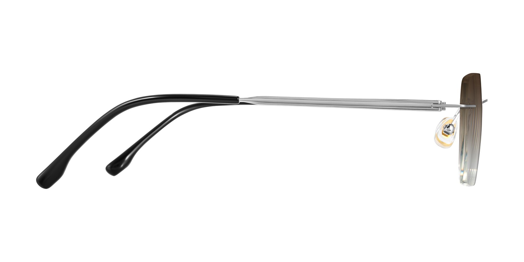 Side of Airflow in Silver with Brown Gradient Lenses