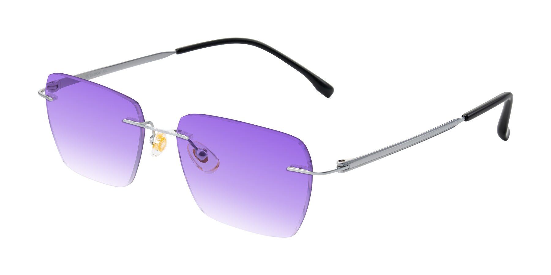 Angle of Airflow in Silver with Purple Gradient Lenses