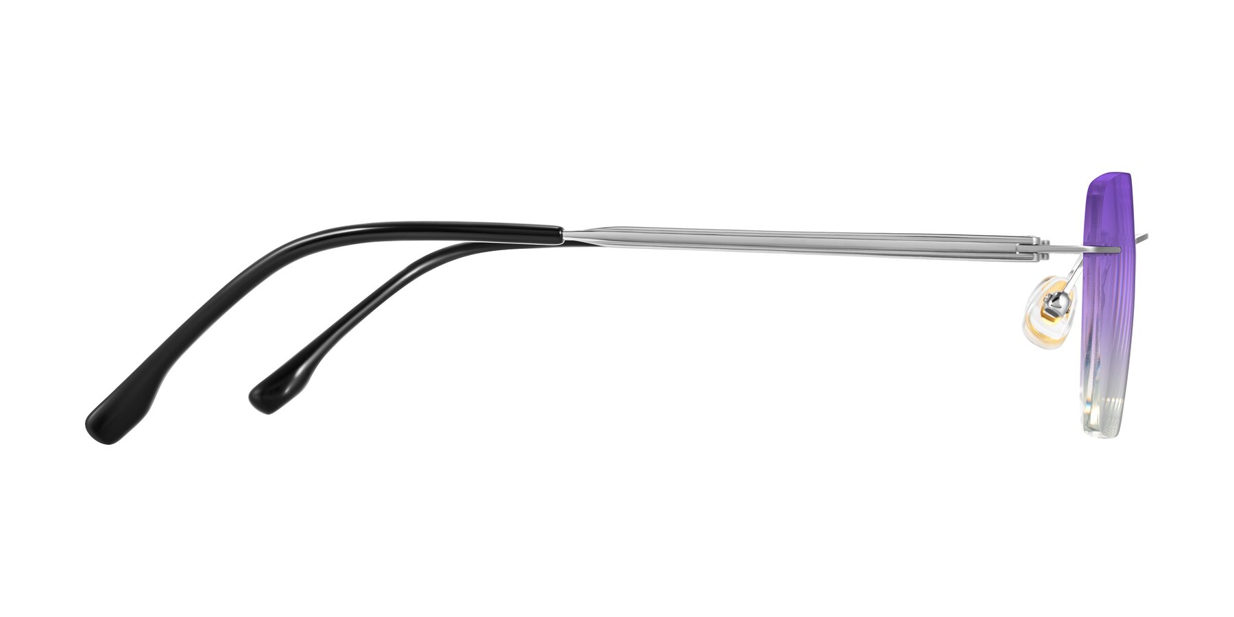 Side of Airflow in Silver with Purple Gradient Lenses