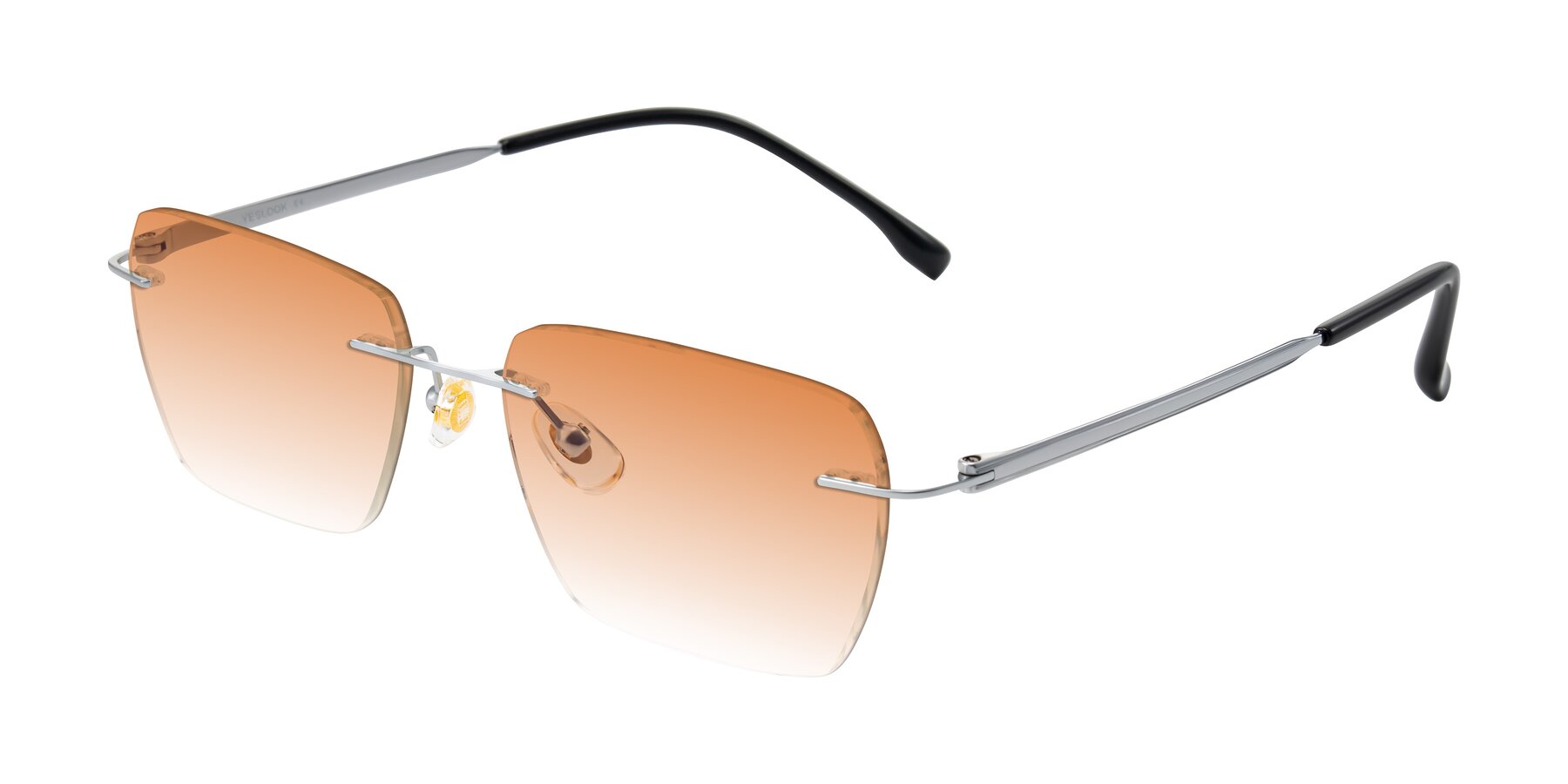 Angle of Airflow in Silver with Orange Gradient Lenses