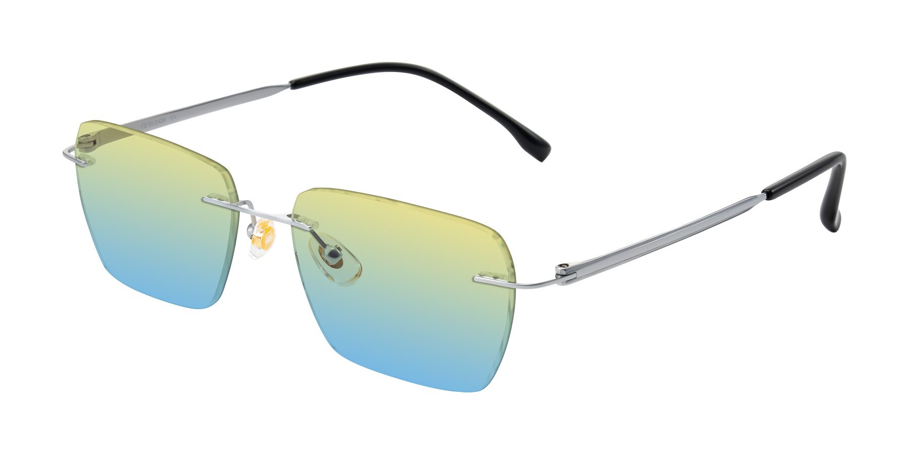 Angle of Airflow in Silver with Yellow / Blue Gradient Lenses