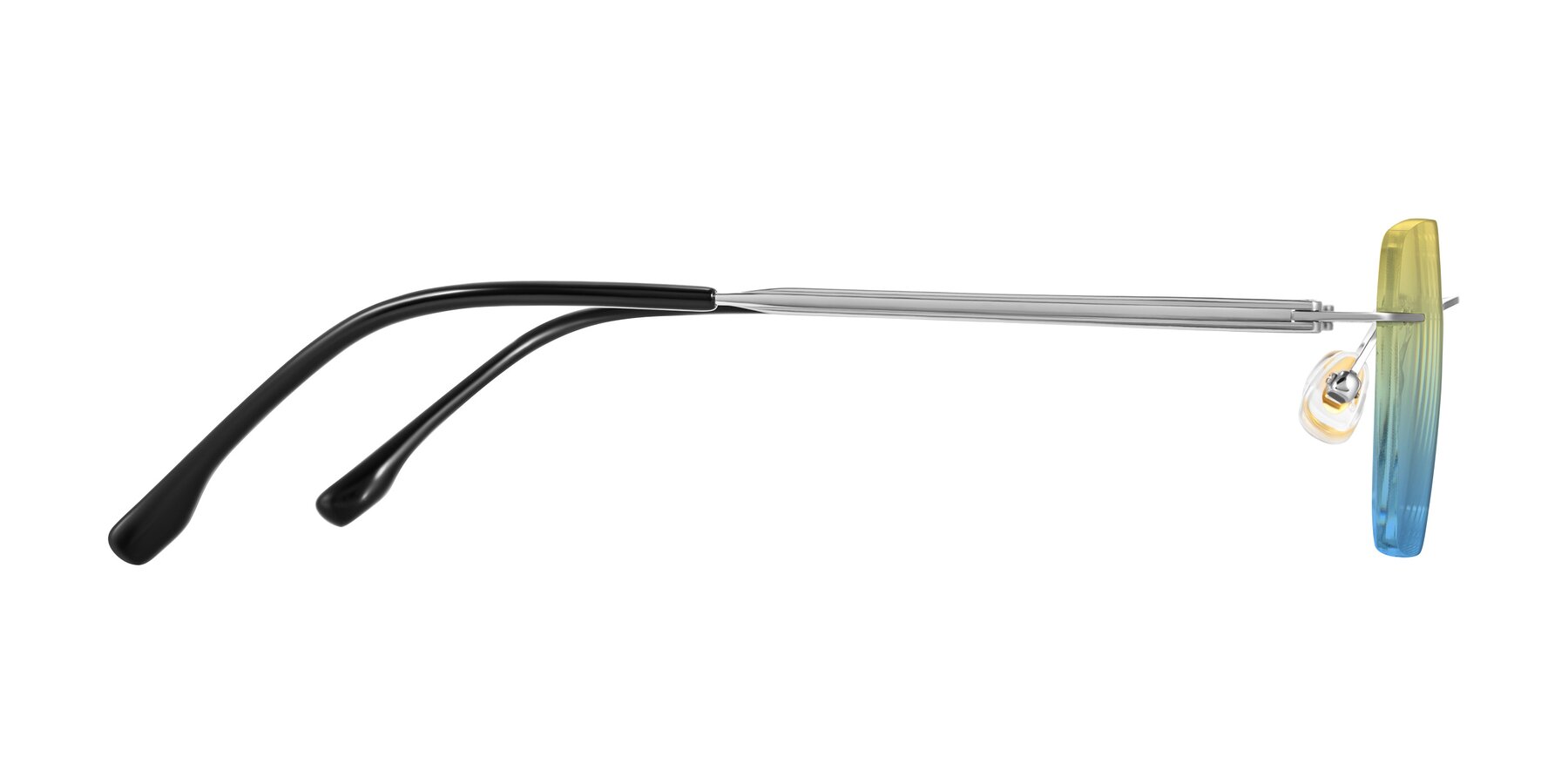Side of Airflow in Silver with Yellow / Blue Gradient Lenses