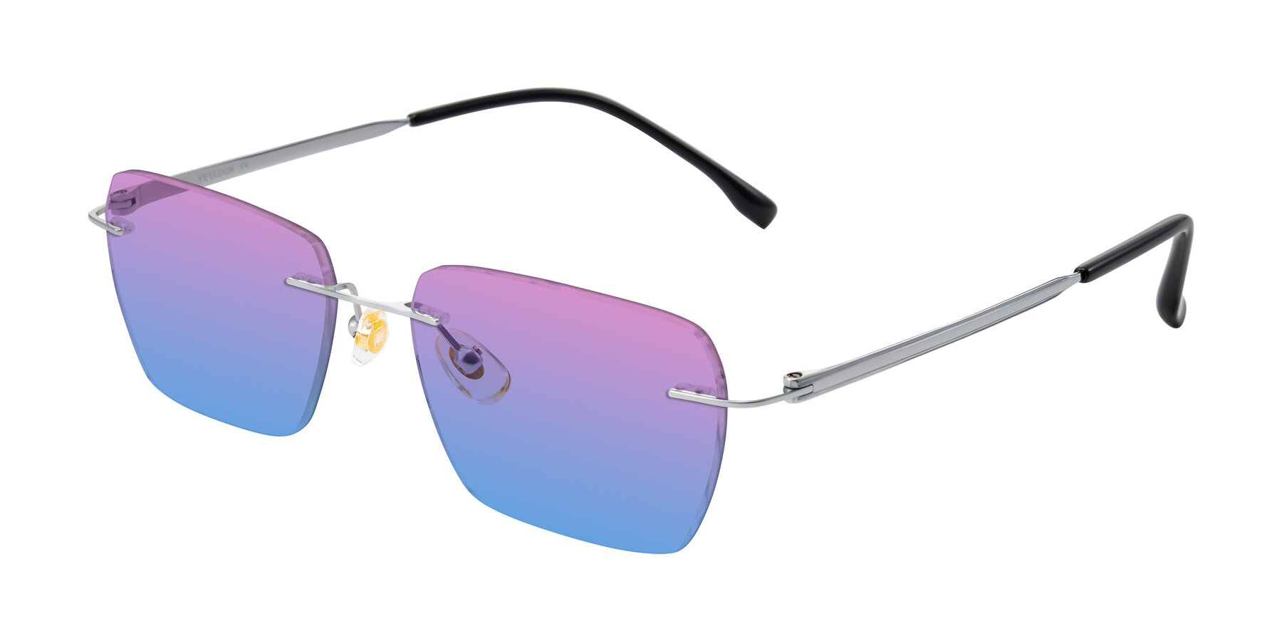 Angle of Airflow in Silver with Pink / Blue Gradient Lenses
