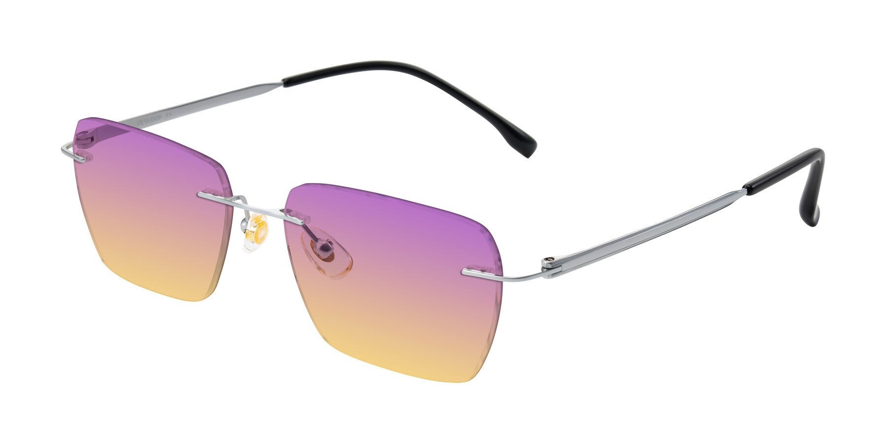 Angle of Airflow in Silver with Purple / Yellow Gradient Lenses