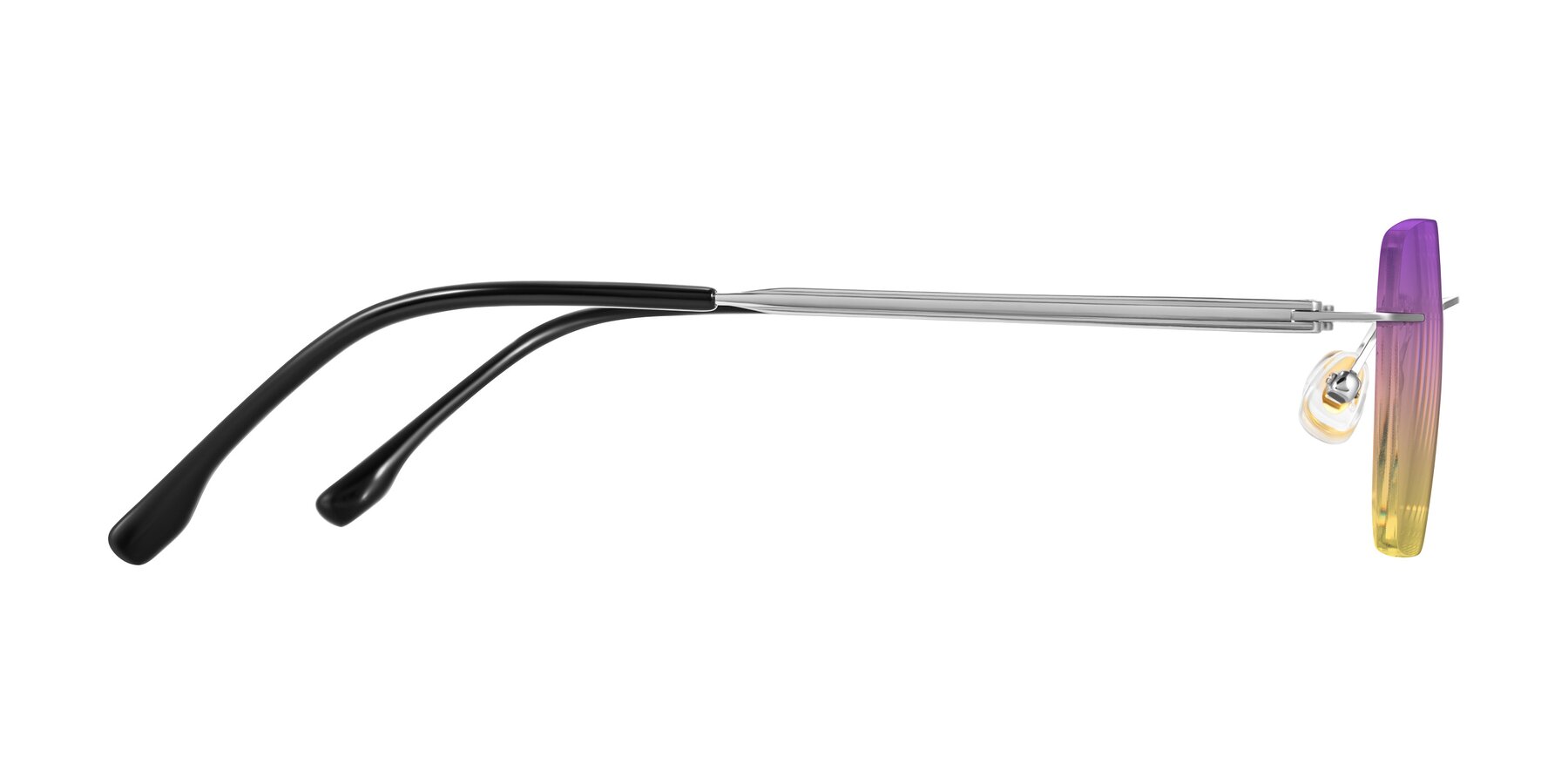 Side of Airflow in Silver with Purple / Yellow Gradient Lenses
