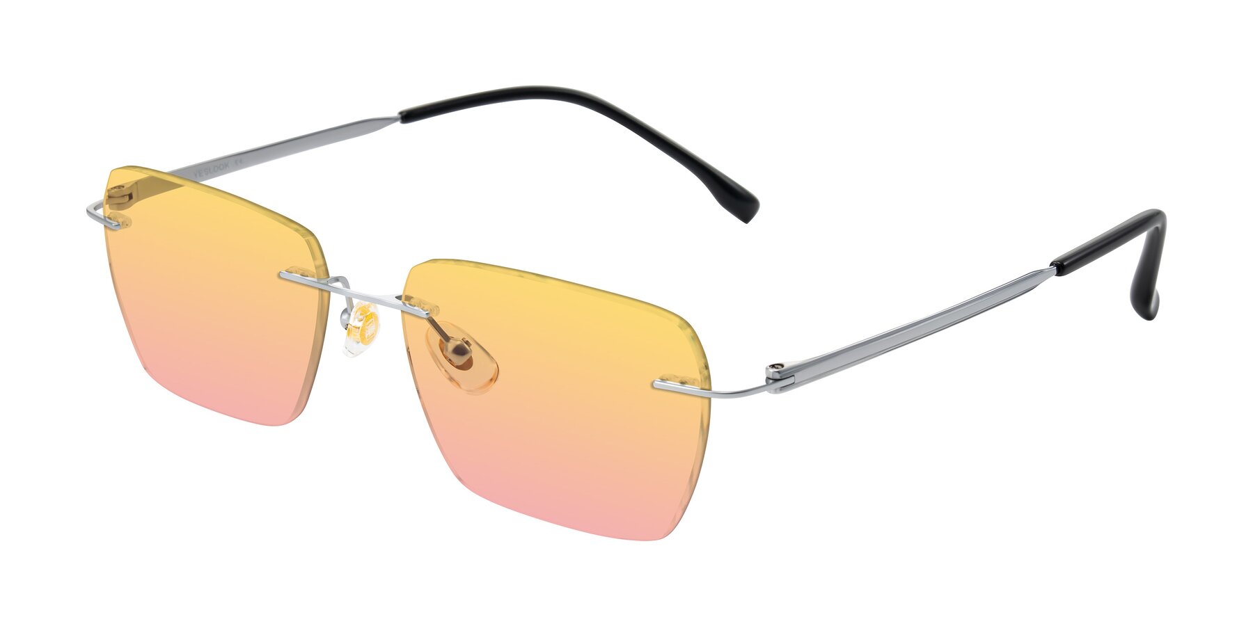 Angle of Airflow in Silver with Yellow / Pink Gradient Lenses