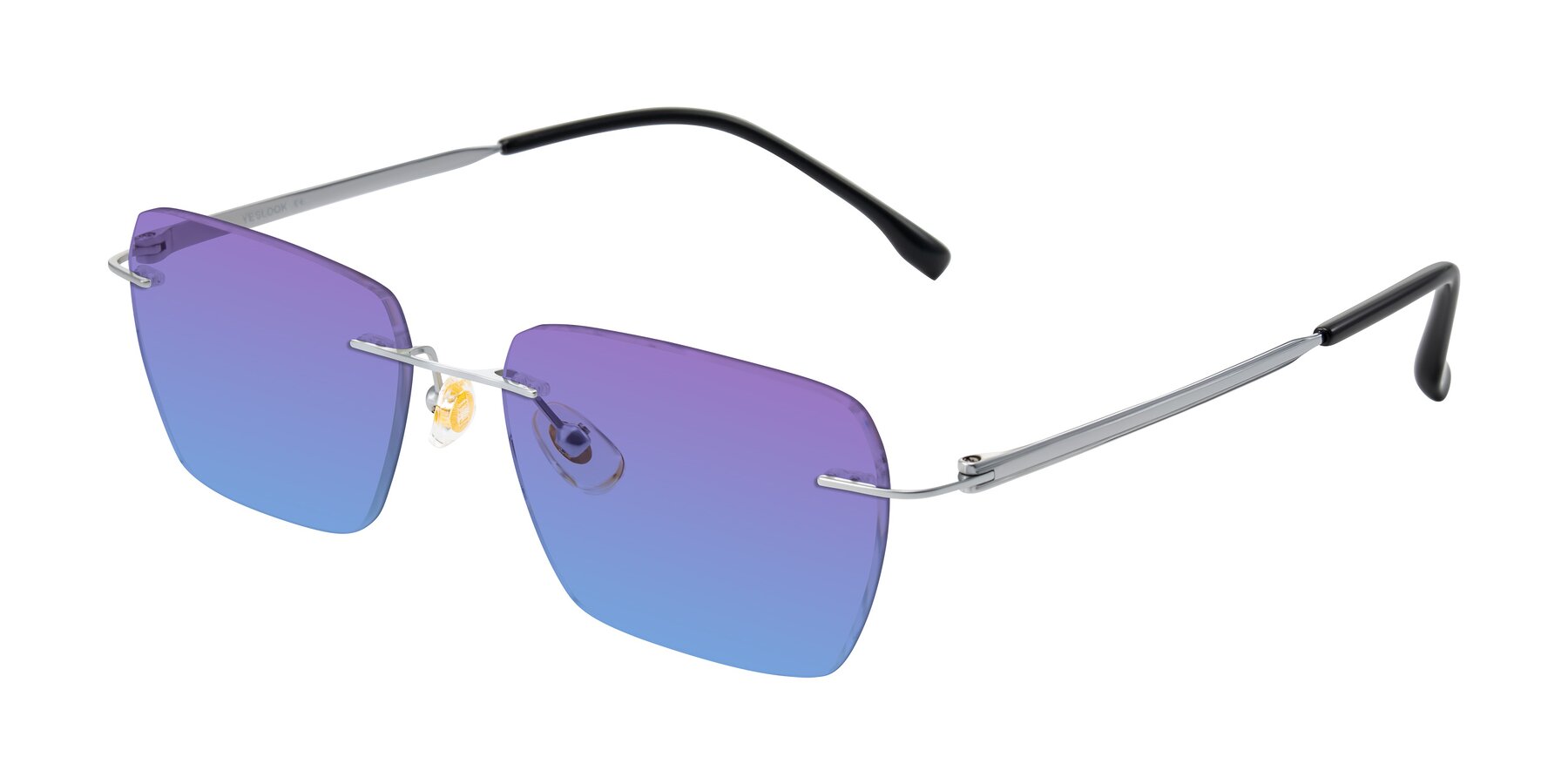 Angle of Airflow in Silver with Purple / Blue Gradient Lenses