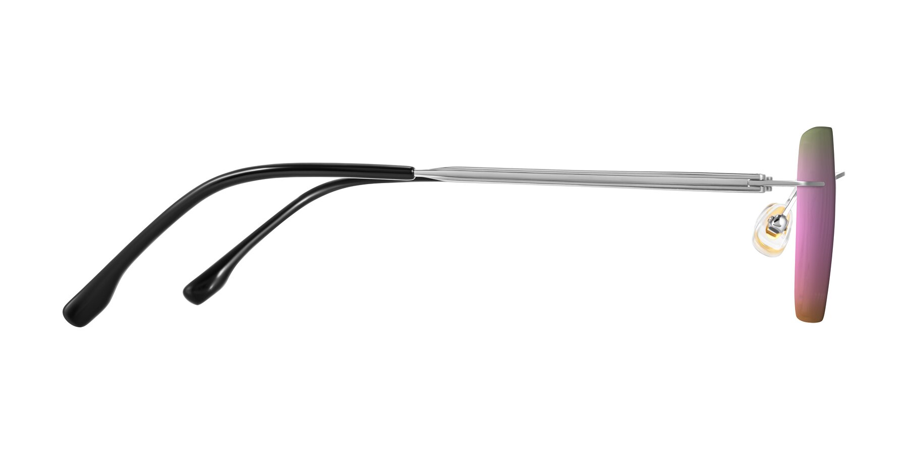 Side of Airflow in Silver with Pink Mirrored Lenses