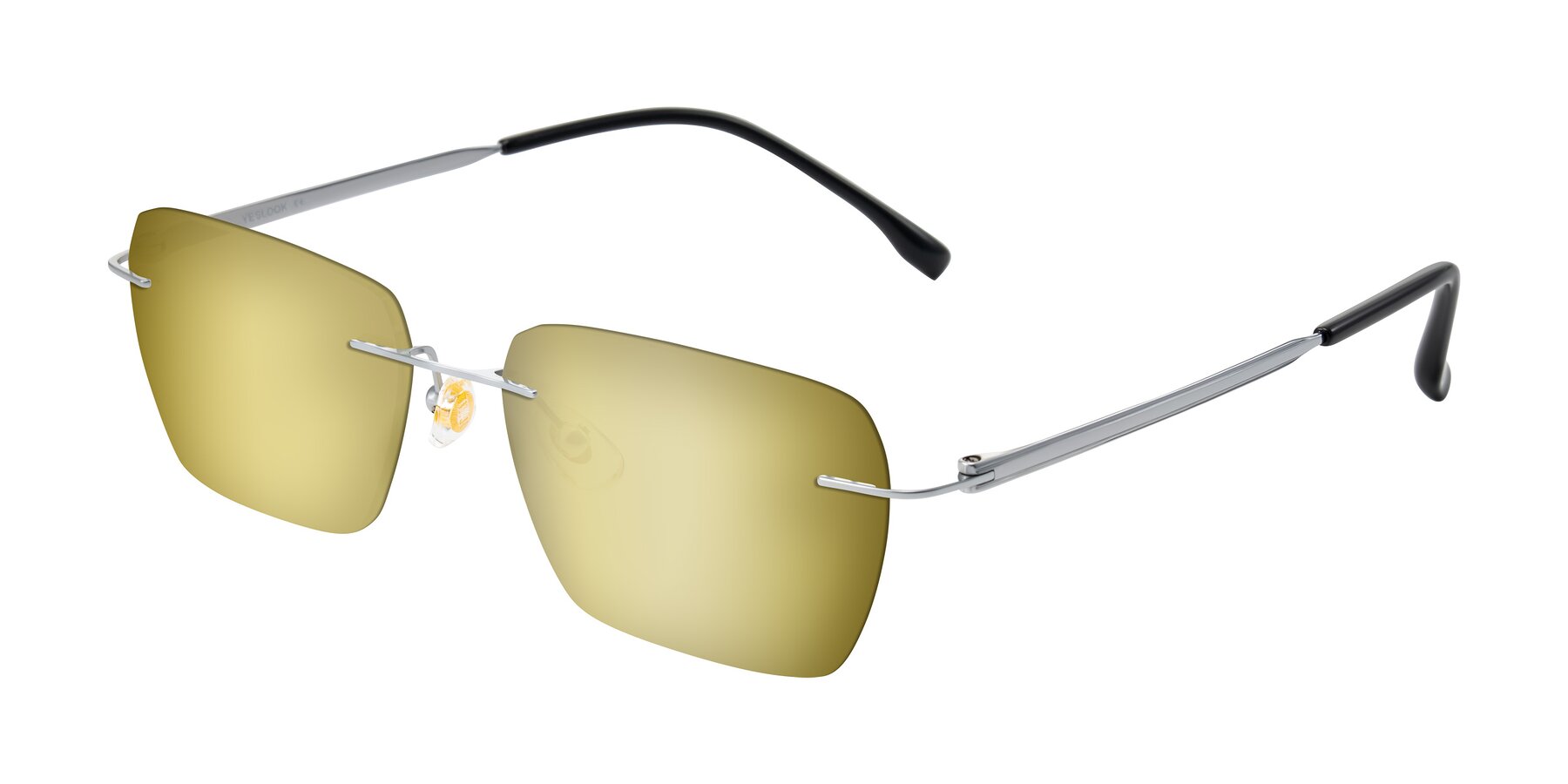 Angle of Airflow in Silver with Gold Mirrored Lenses