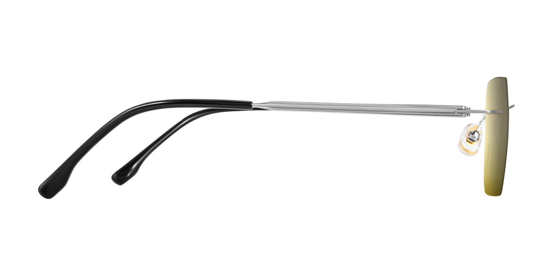 Side of Airflow in Silver with Gold Mirrored Lenses