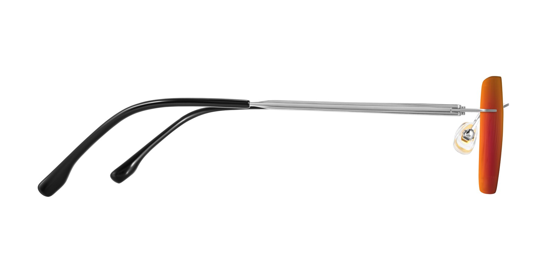 Side of Airflow in Silver with Red Gold Mirrored Lenses