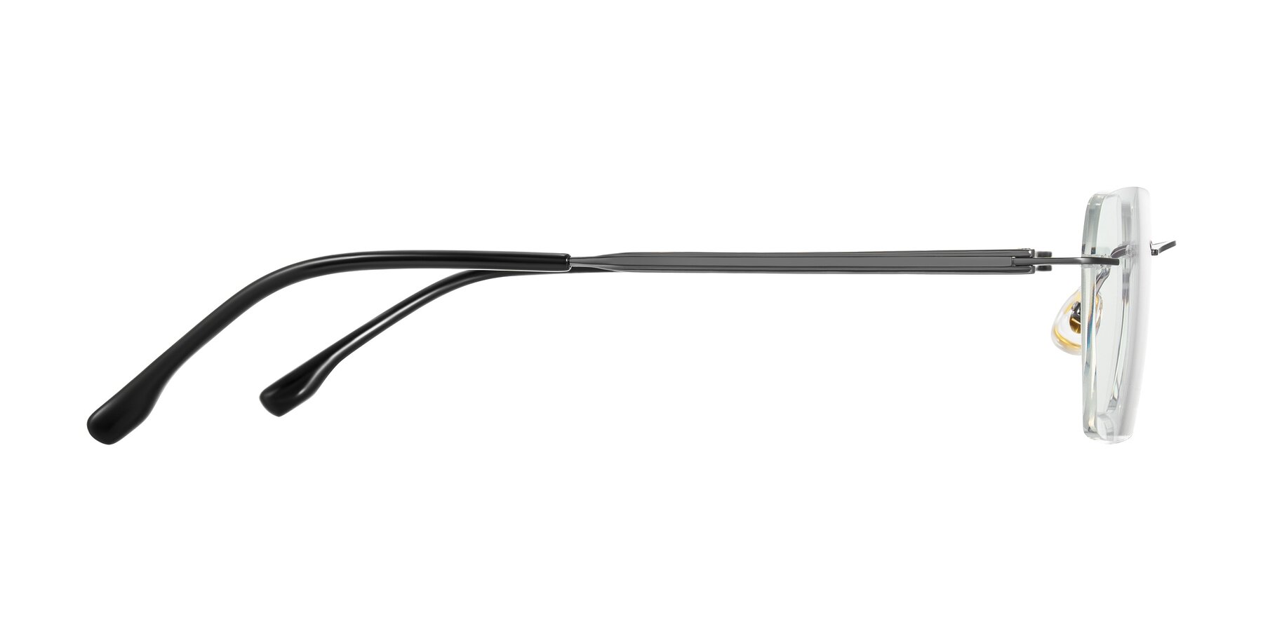 Side of Airflow in Gunmetal with Clear Reading Eyeglass Lenses