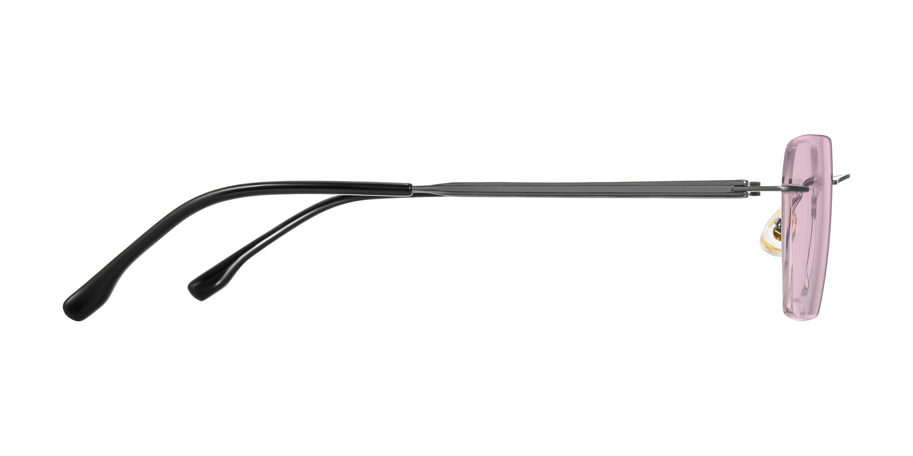 Side of Airflow in Gunmetal with Light Pink Tinted Lenses