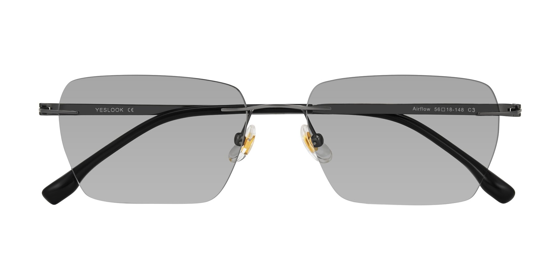 Folded Front of Airflow in Gunmetal with Light Gray Tinted Lenses