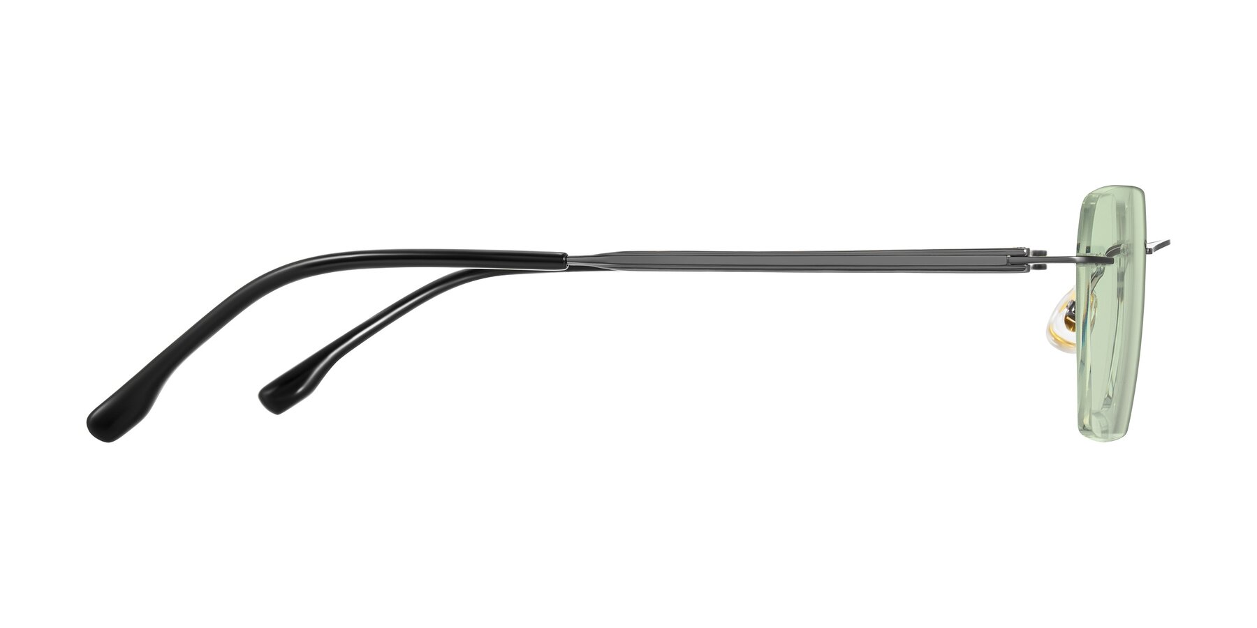 Side of Airflow in Gunmetal with Light Green Tinted Lenses