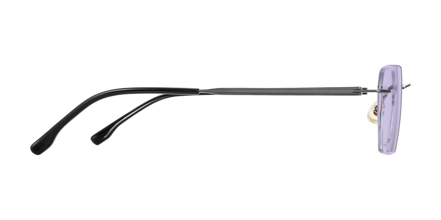 Side of Airflow in Gunmetal with Light Purple Tinted Lenses