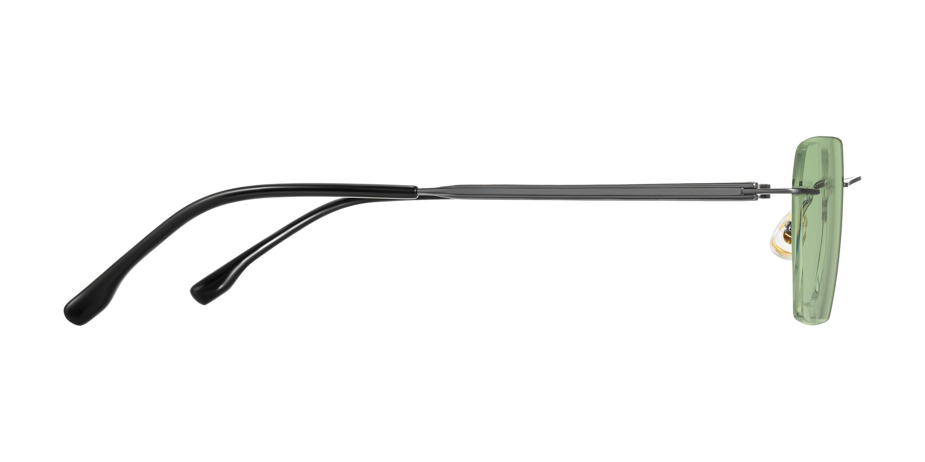 Side of Airflow in Gunmetal with Medium Green Tinted Lenses