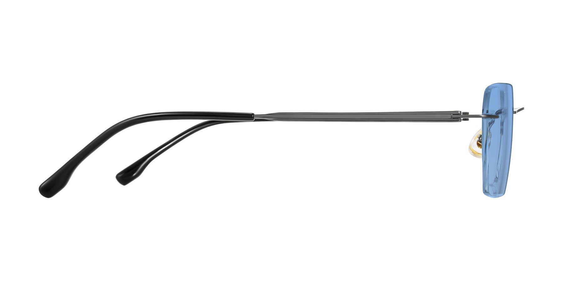 Side of Airflow in Gunmetal with Medium Blue Tinted Lenses