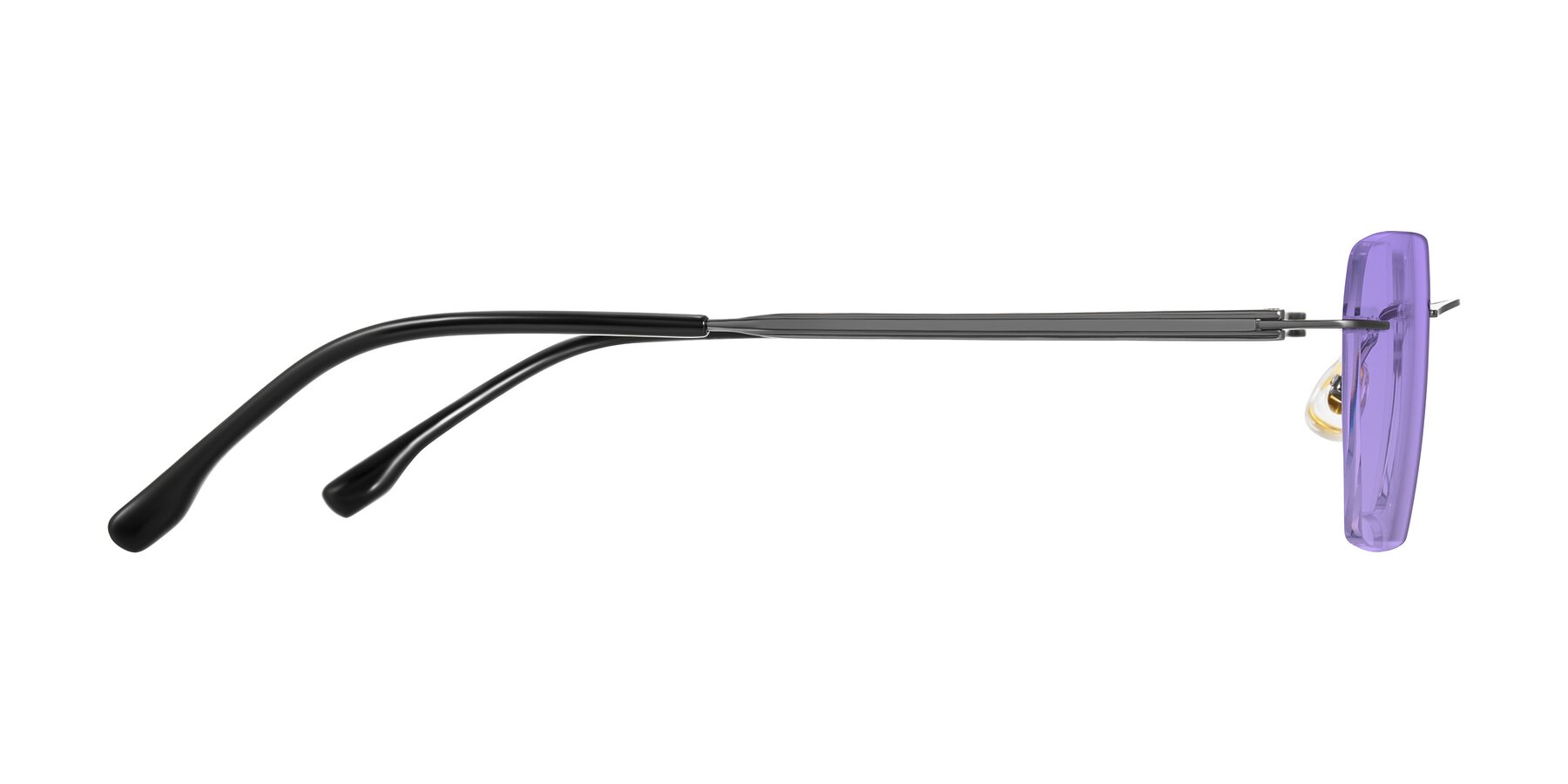 Side of Airflow in Gunmetal with Medium Purple Tinted Lenses