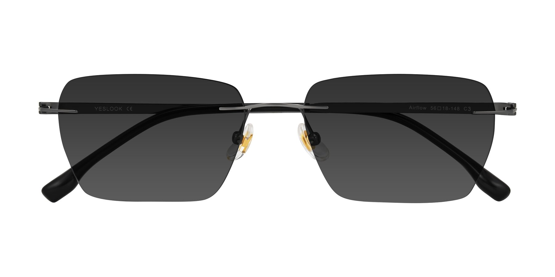 Folded Front of Airflow in Gunmetal with Gray Tinted Lenses