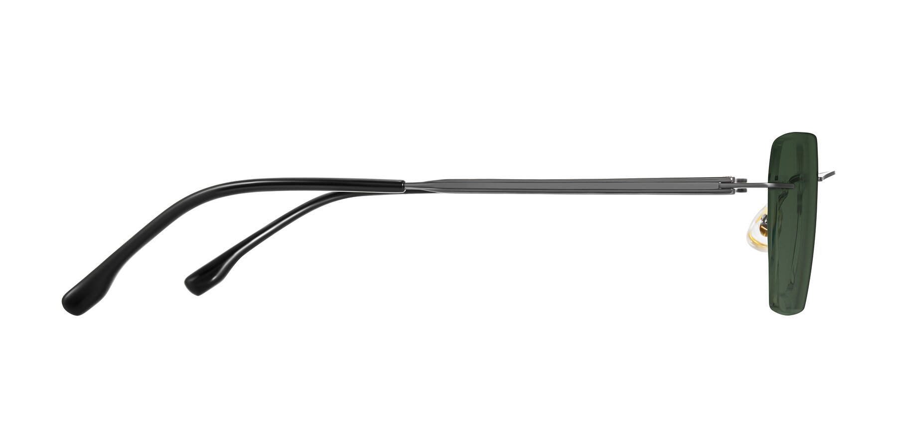 Side of Airflow in Gunmetal with Green Tinted Lenses
