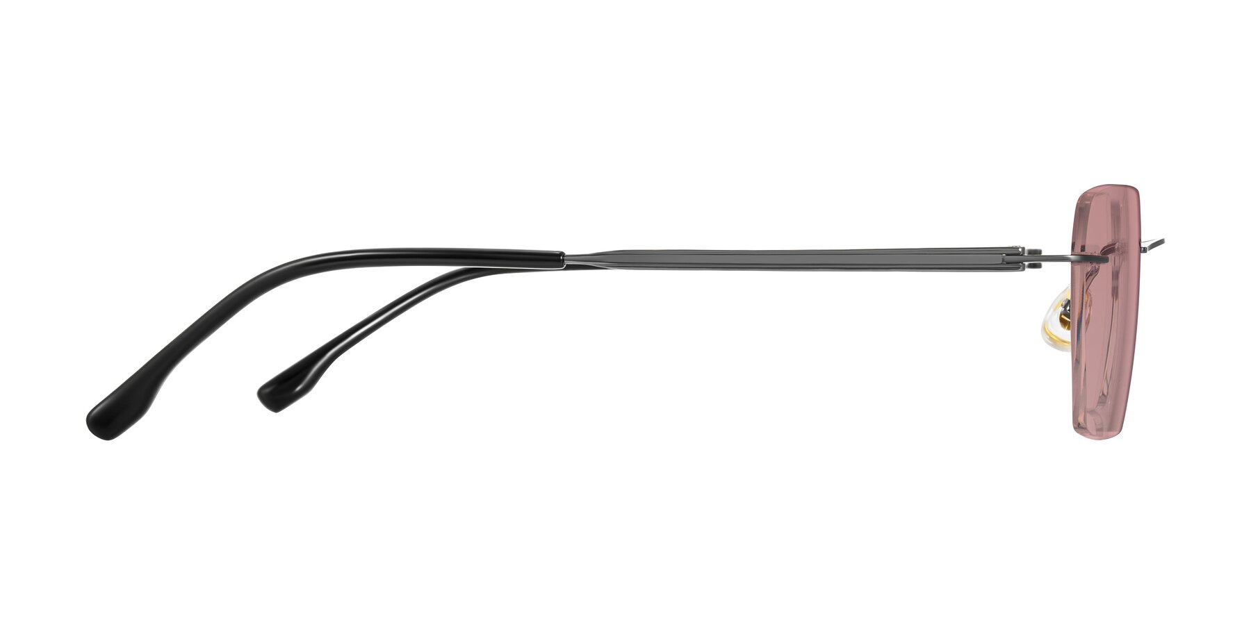 Side of Airflow in Gunmetal with Medium Garnet Tinted Lenses