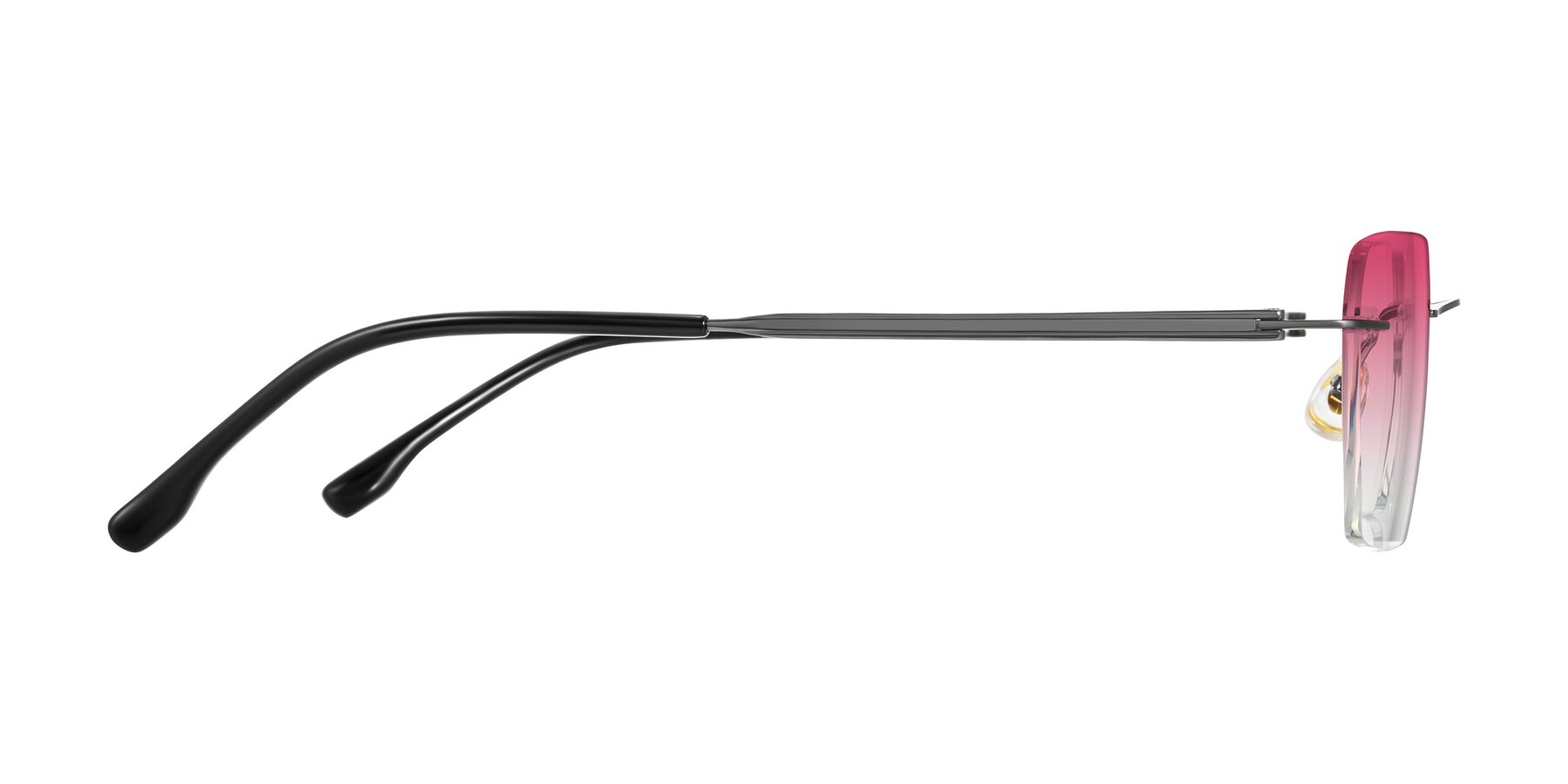 Side of Airflow in Gunmetal with Pink Gradient Lenses