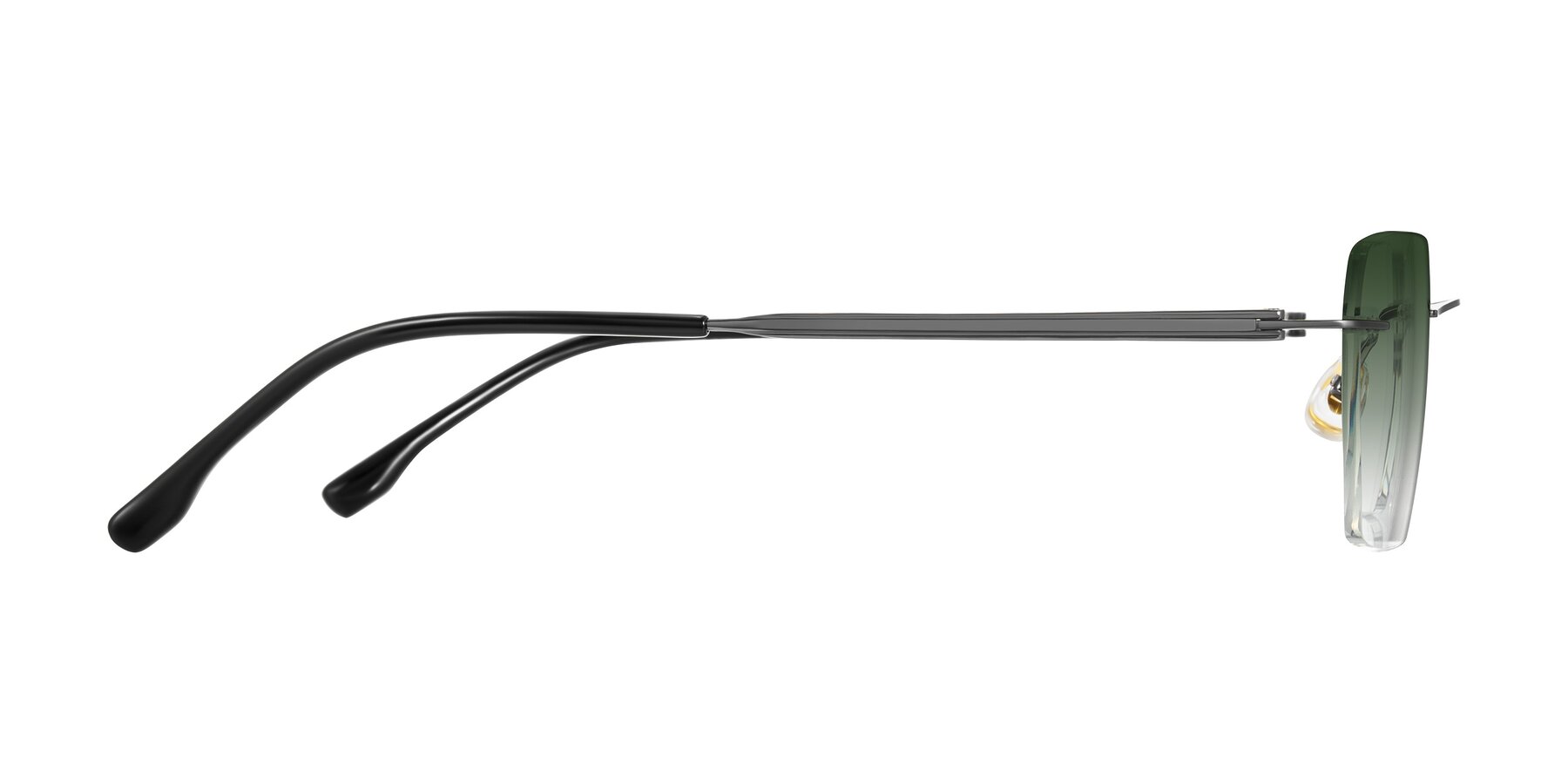 Side of Airflow in Gunmetal with Green Gradient Lenses