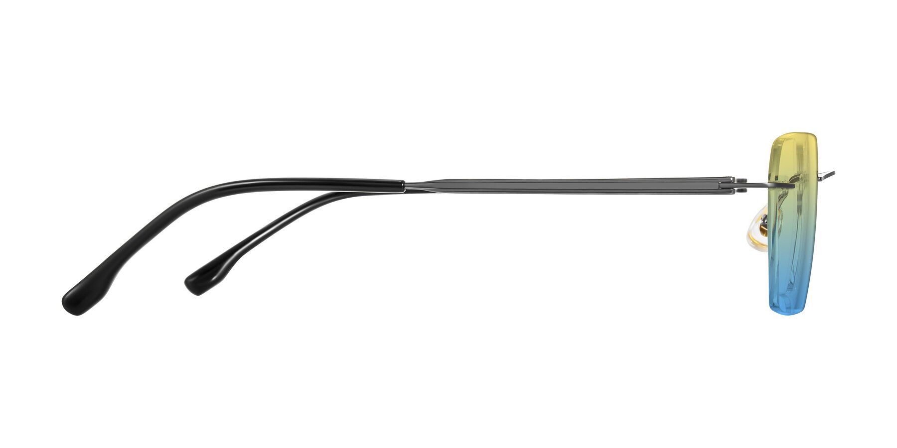 Side of Airflow in Gunmetal with Yellow / Blue Gradient Lenses