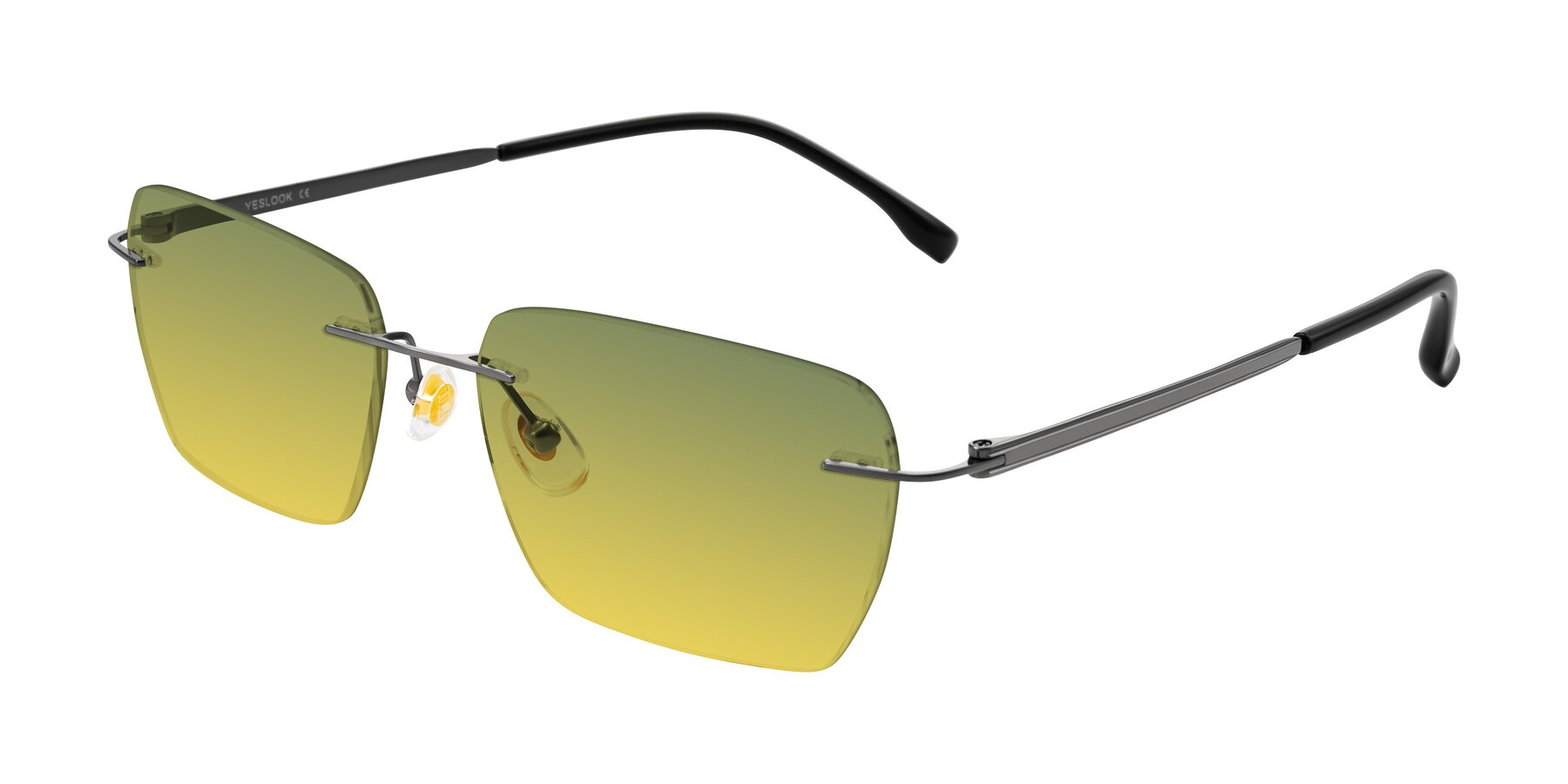 Angle of Airflow in Gunmetal with Green / Yellow Gradient Lenses