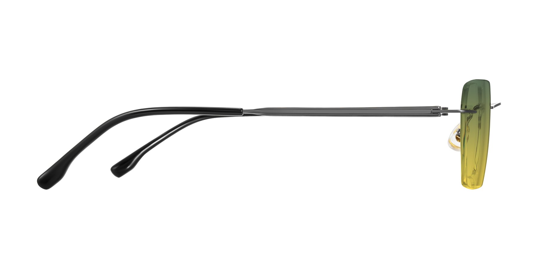 Side of Airflow in Gunmetal with Green / Yellow Gradient Lenses