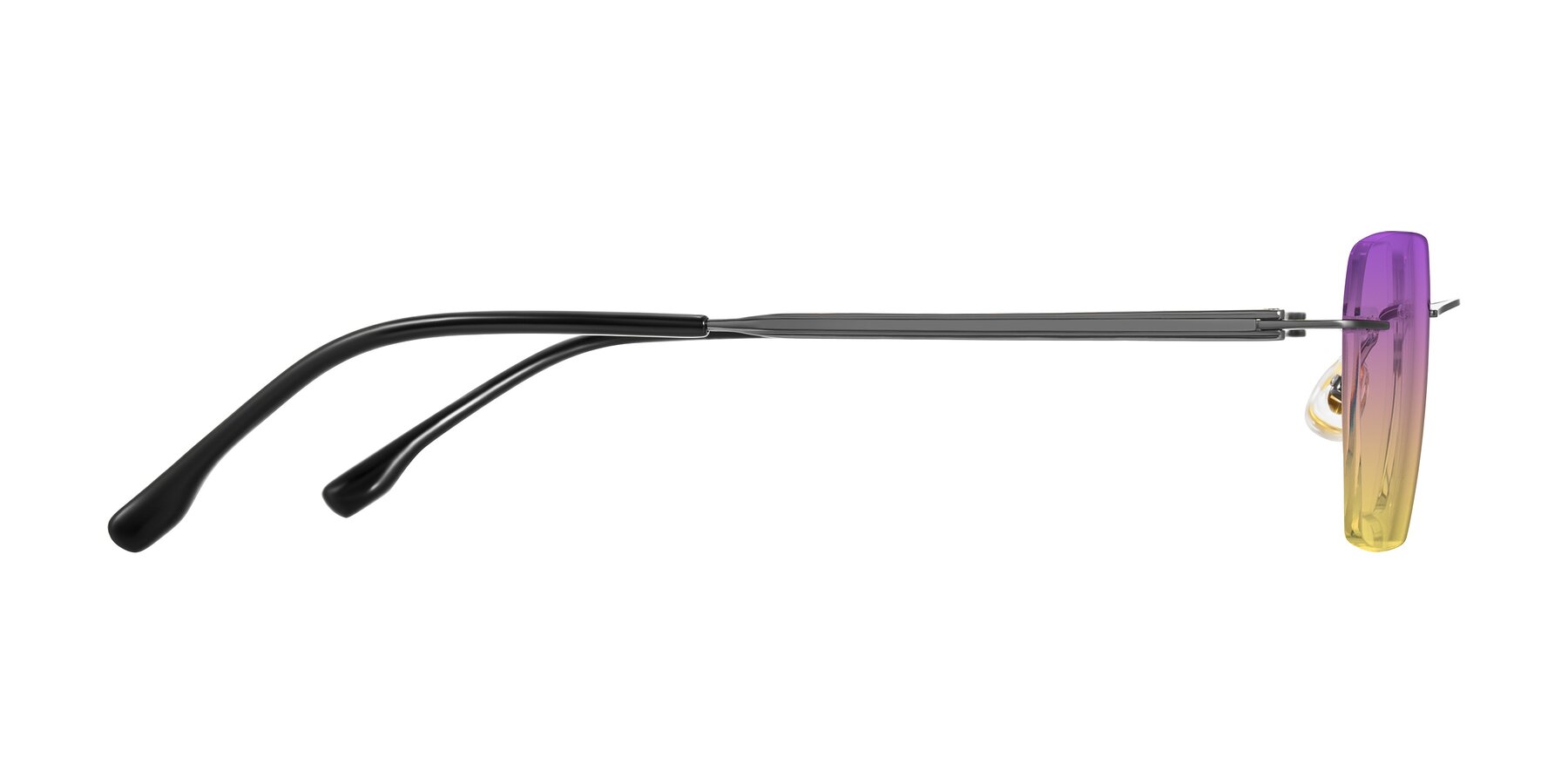 Side of Airflow in Gunmetal with Purple / Yellow Gradient Lenses
